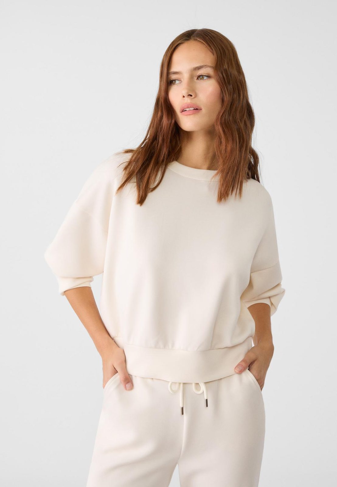 STRIPED PONCHO IN COTTON TOWELLING